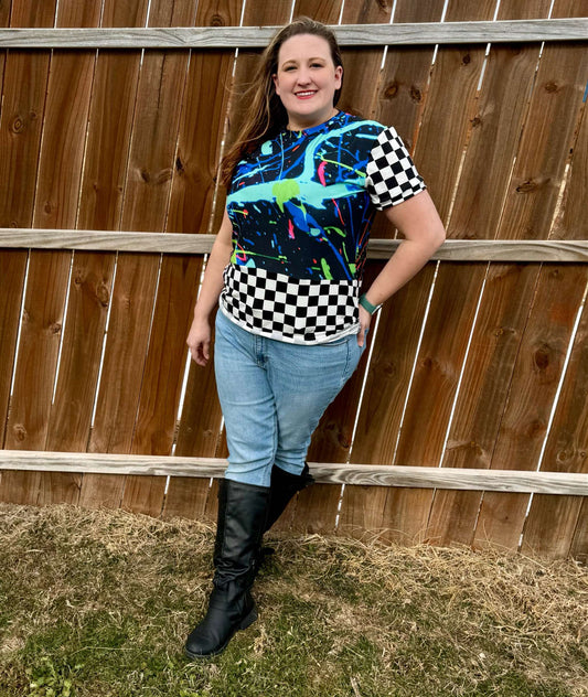 Adult Half & Half Color Block Shirt
