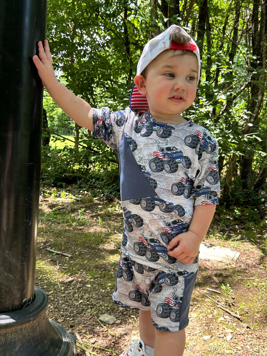 Monster Trucks 4th of July Handmade