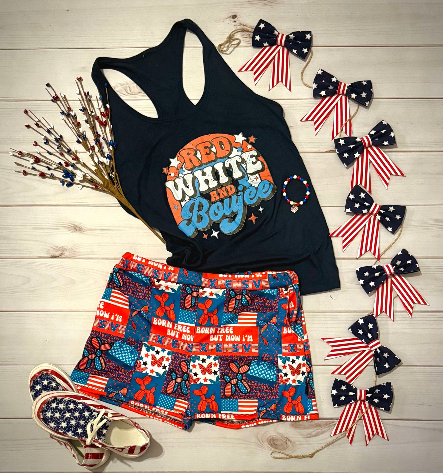 LV Born Free 4th of July Handmade
