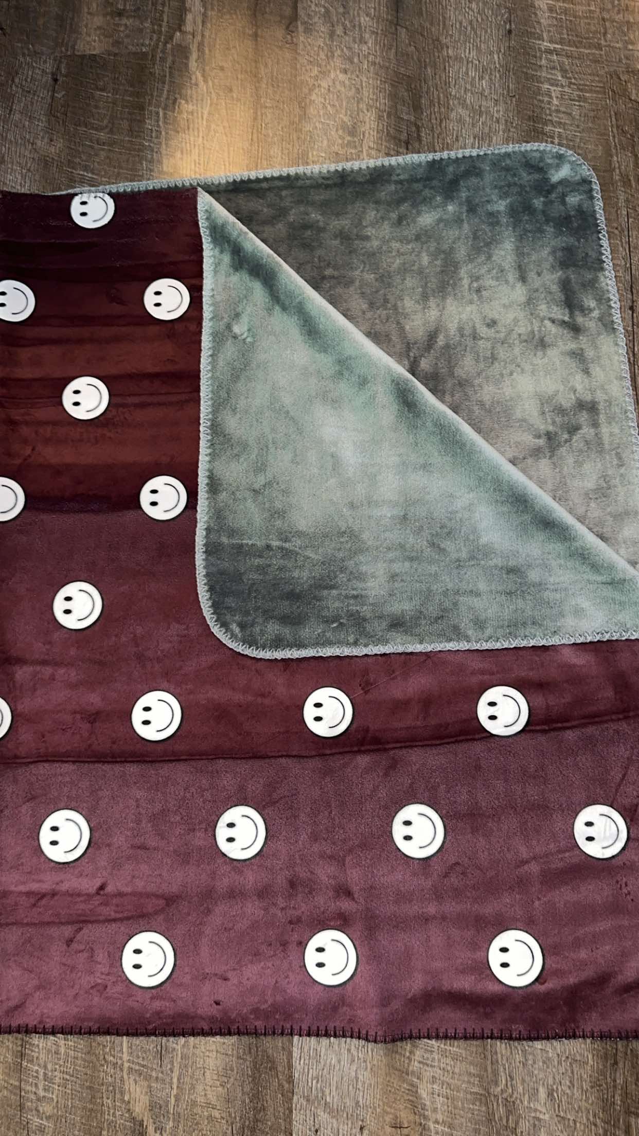 Burgundy Smiley Handmade