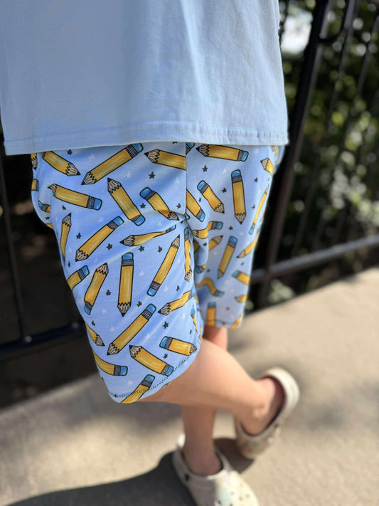 Blue Pencil Back to School Handmade
