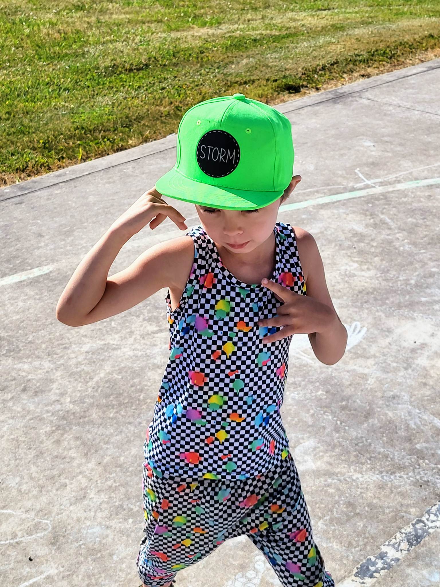 Neon Green Snapback Hat