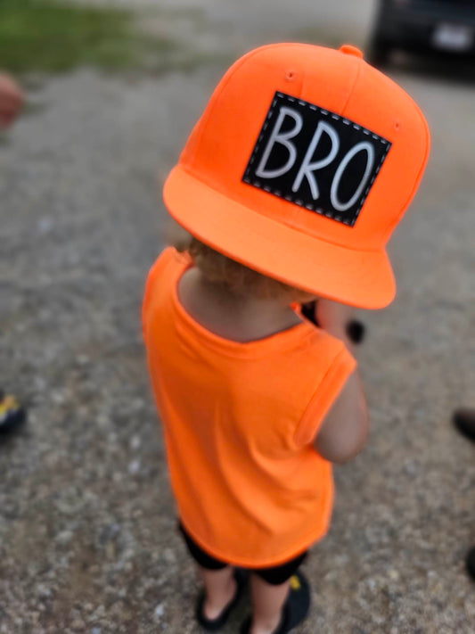 Neon Orange Snapback Hat
