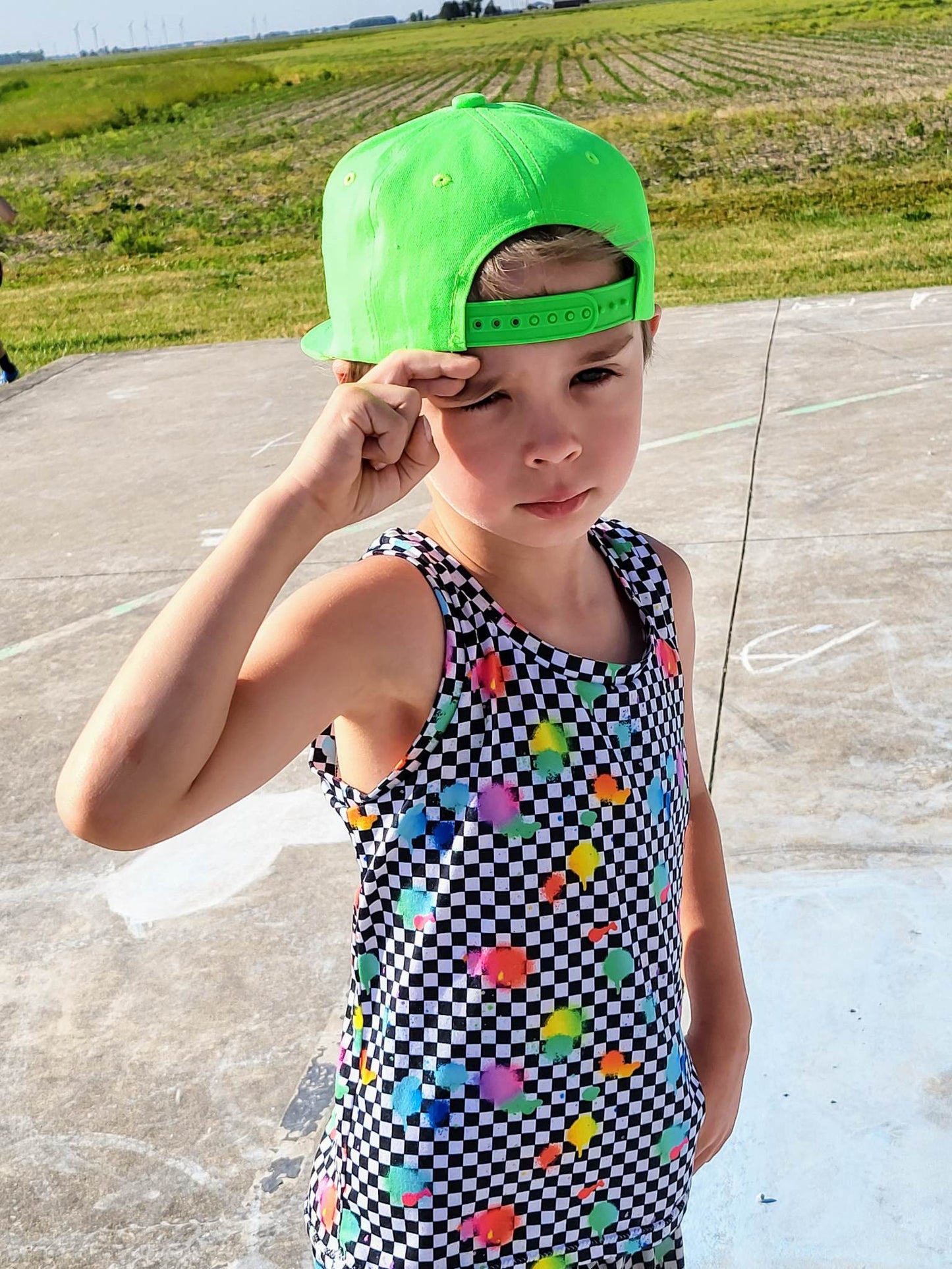 Neon Green Snapback Hat