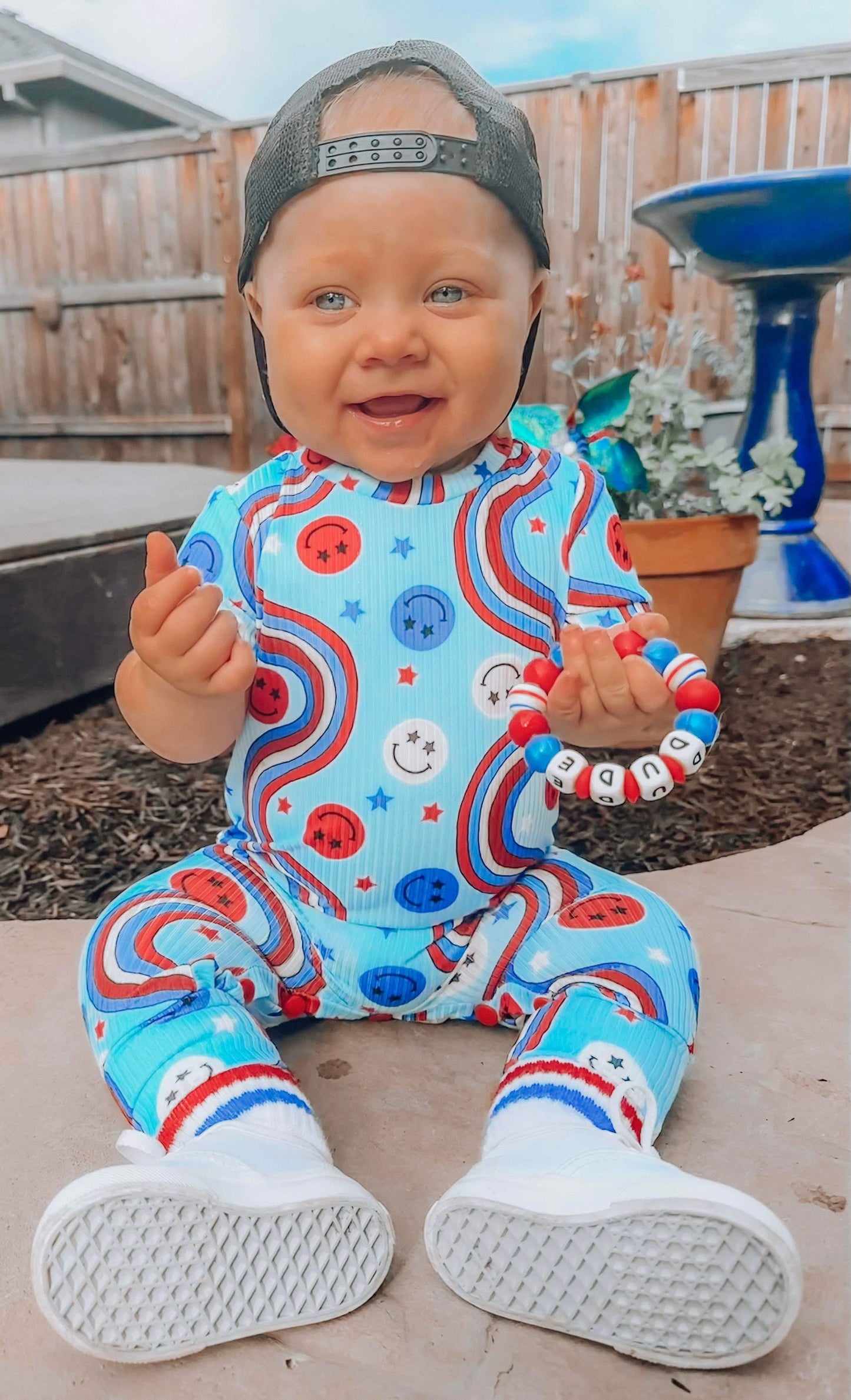 Smiley 4th of July Handmade