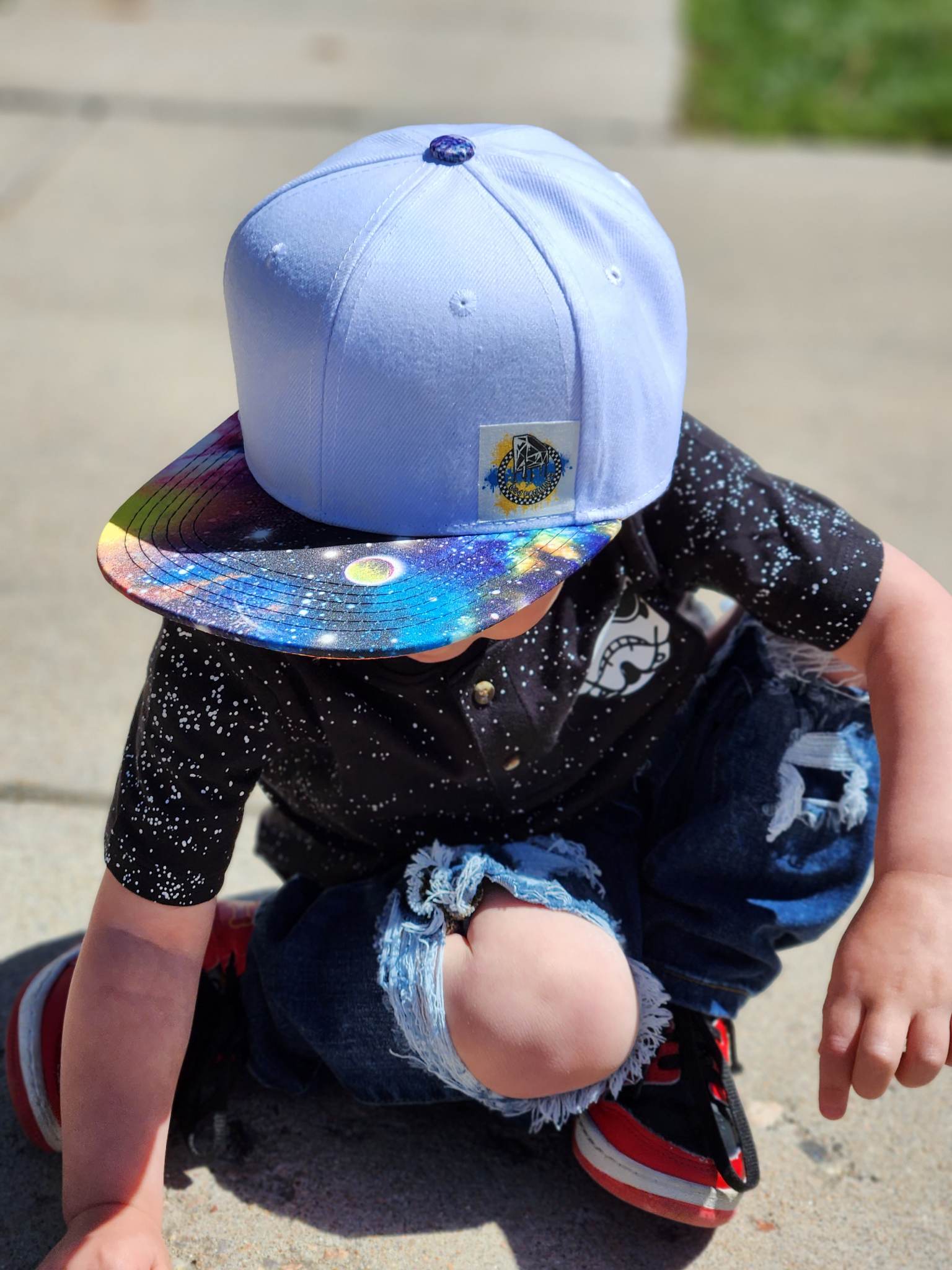 White & Moon Rocks Snapback