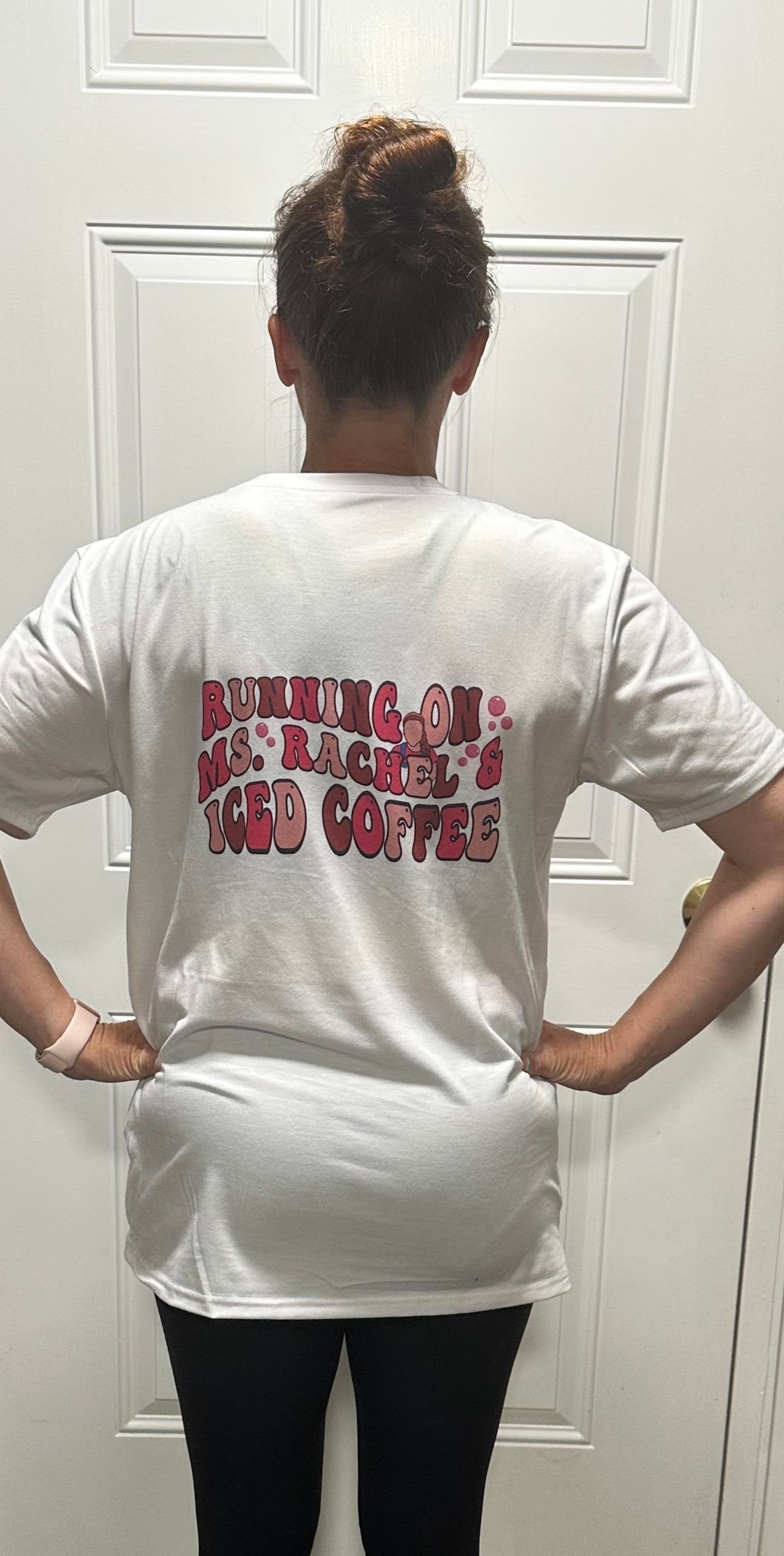 Running On Ms Rachel & Iced Coffee Ladies Shirt