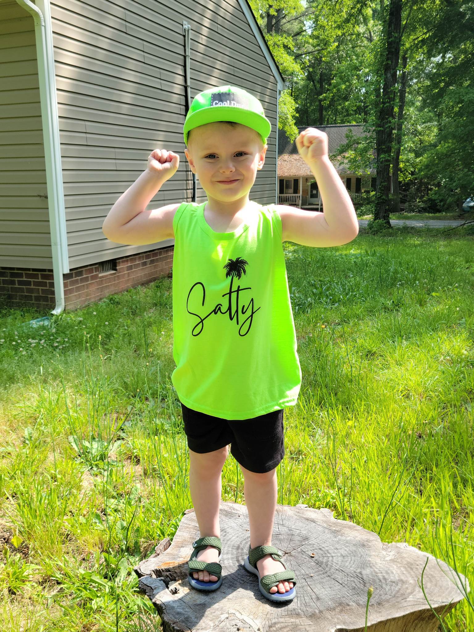 Neon Green Trucker Snapback Hat