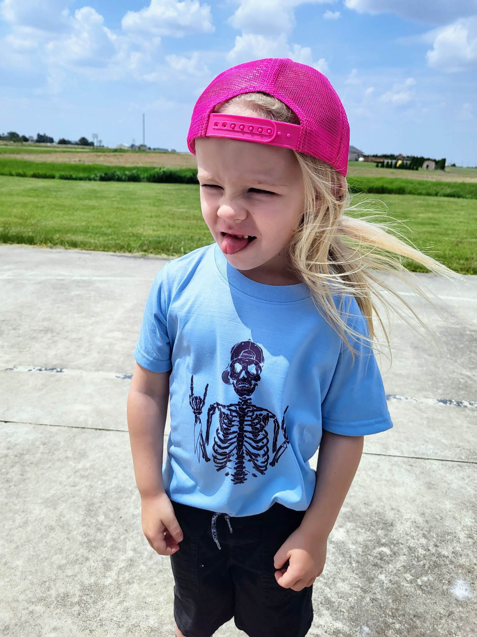 Rock and Roll Skully Skelton Boys Shirt Girls Shirt Ladies Shirt Mens Shirt