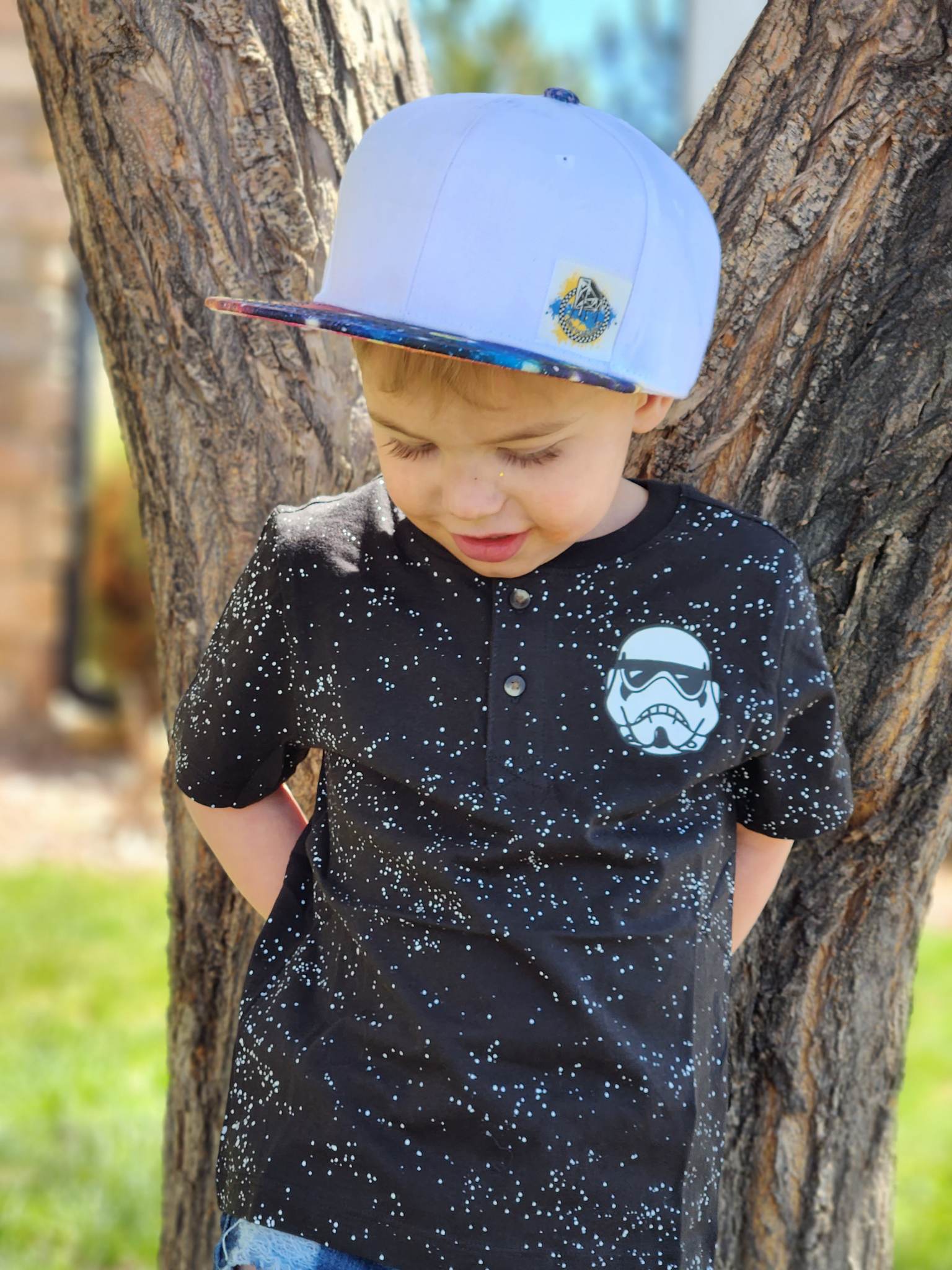 White & Moon Rocks Snapback