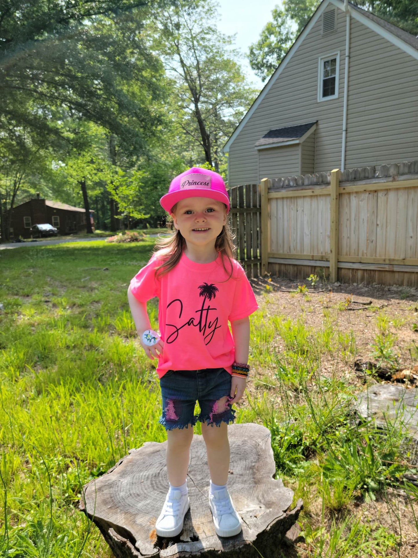 Neon Hot Pink Trucker Snapback Hat