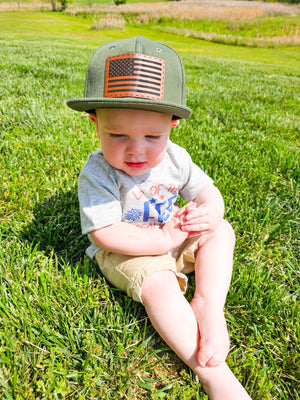 Olive Snapback Hat