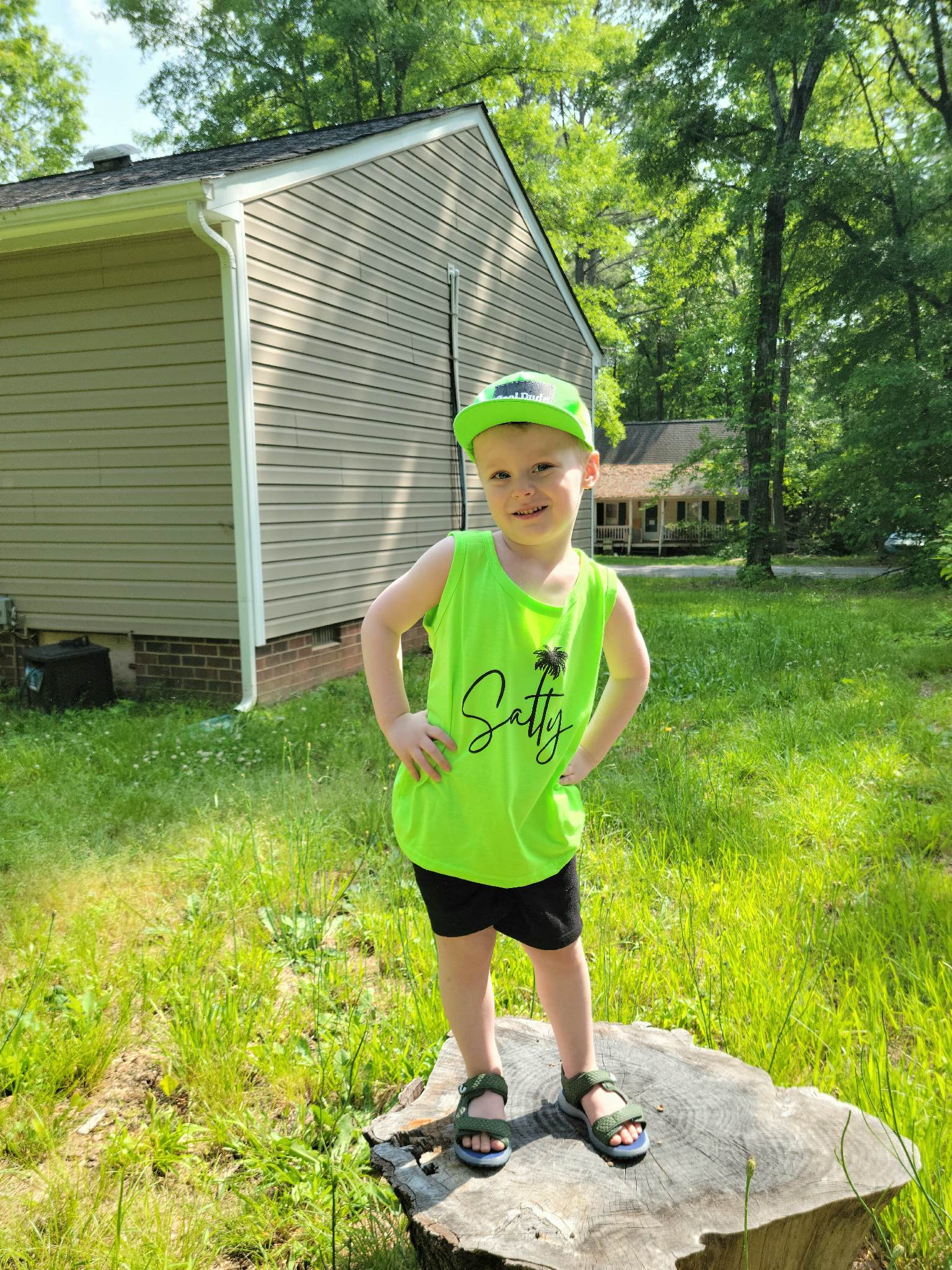 Neon Green Trucker Snapback Hat