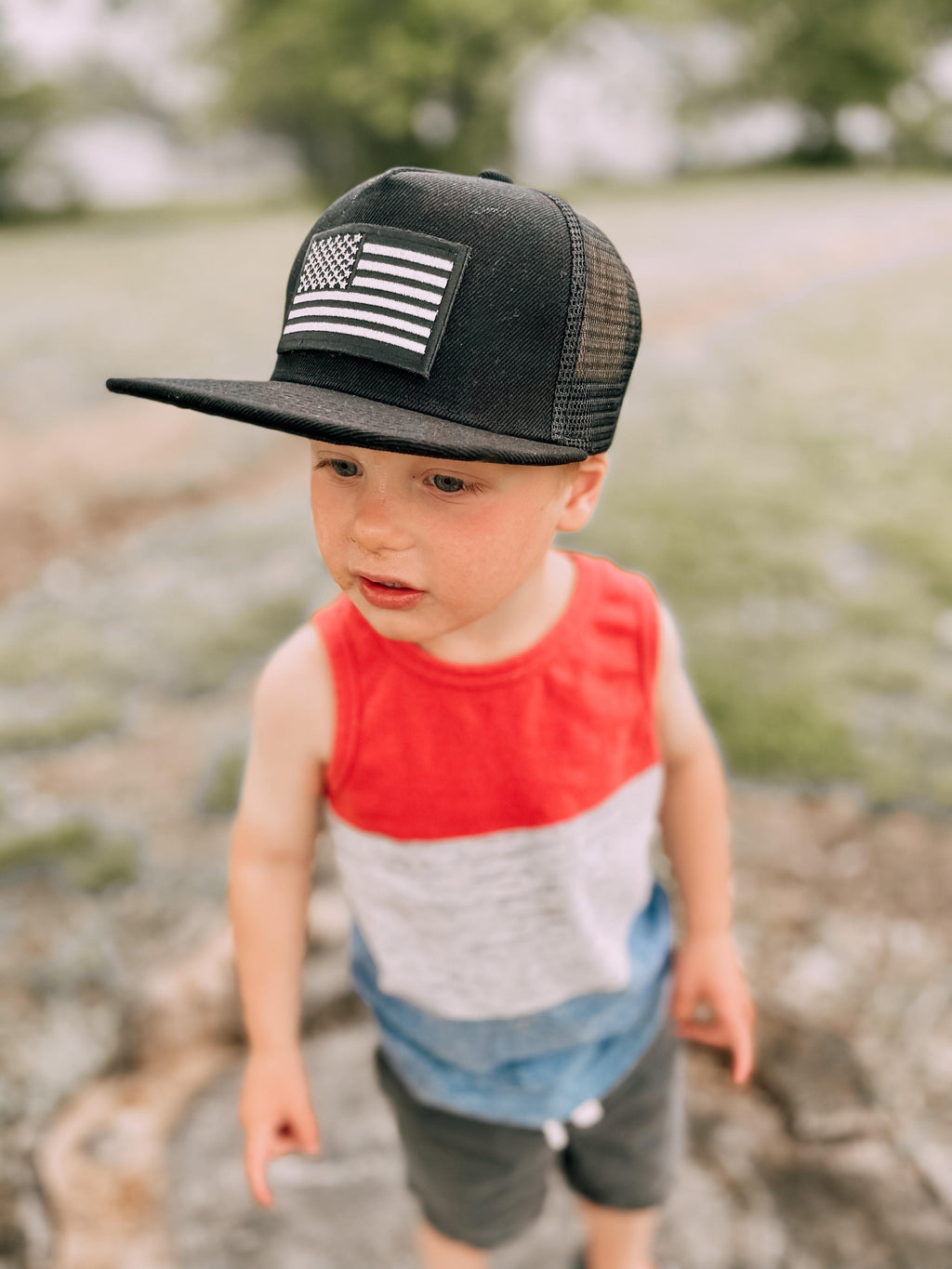 Black Flag Trucker Snapback Hat