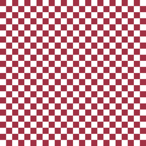 Fall Dark Red Checker Handmade