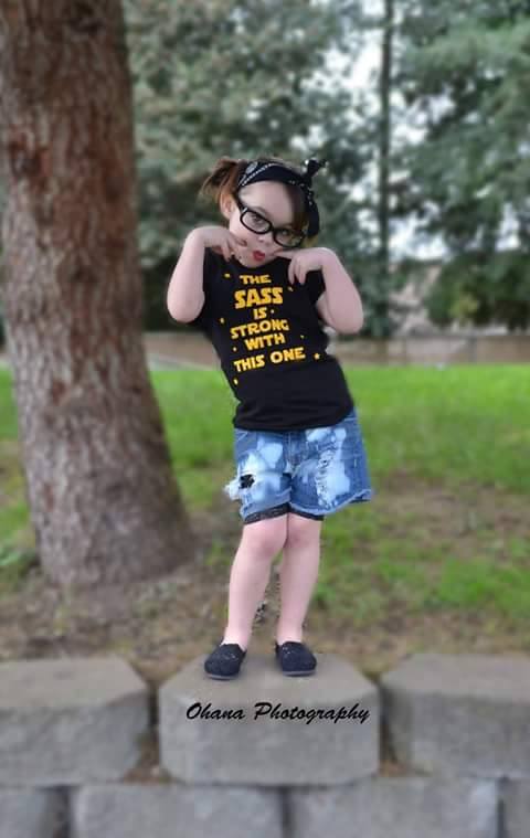 The sass is strong with this one Girls Shirt