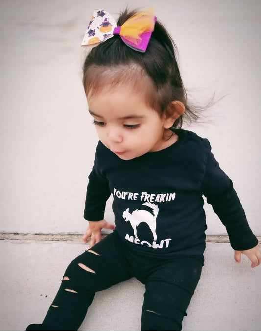 Your Freaking Meowt Halloween Girls Shirt Boys 3