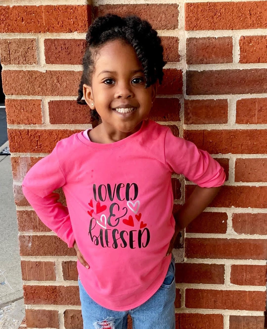 Loved & Blessed Girls Shirt Valentine's Day