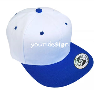 White & Blue Snapback Hat