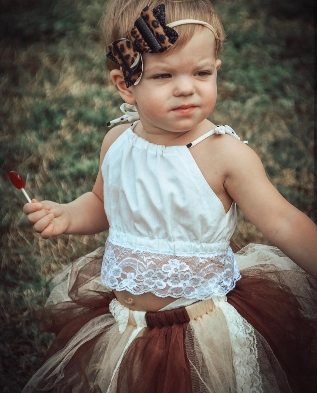 Ivory Lace, Brown, Tan Fall Tutu