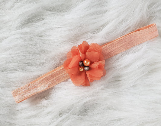 Orange Flower Headband RTS