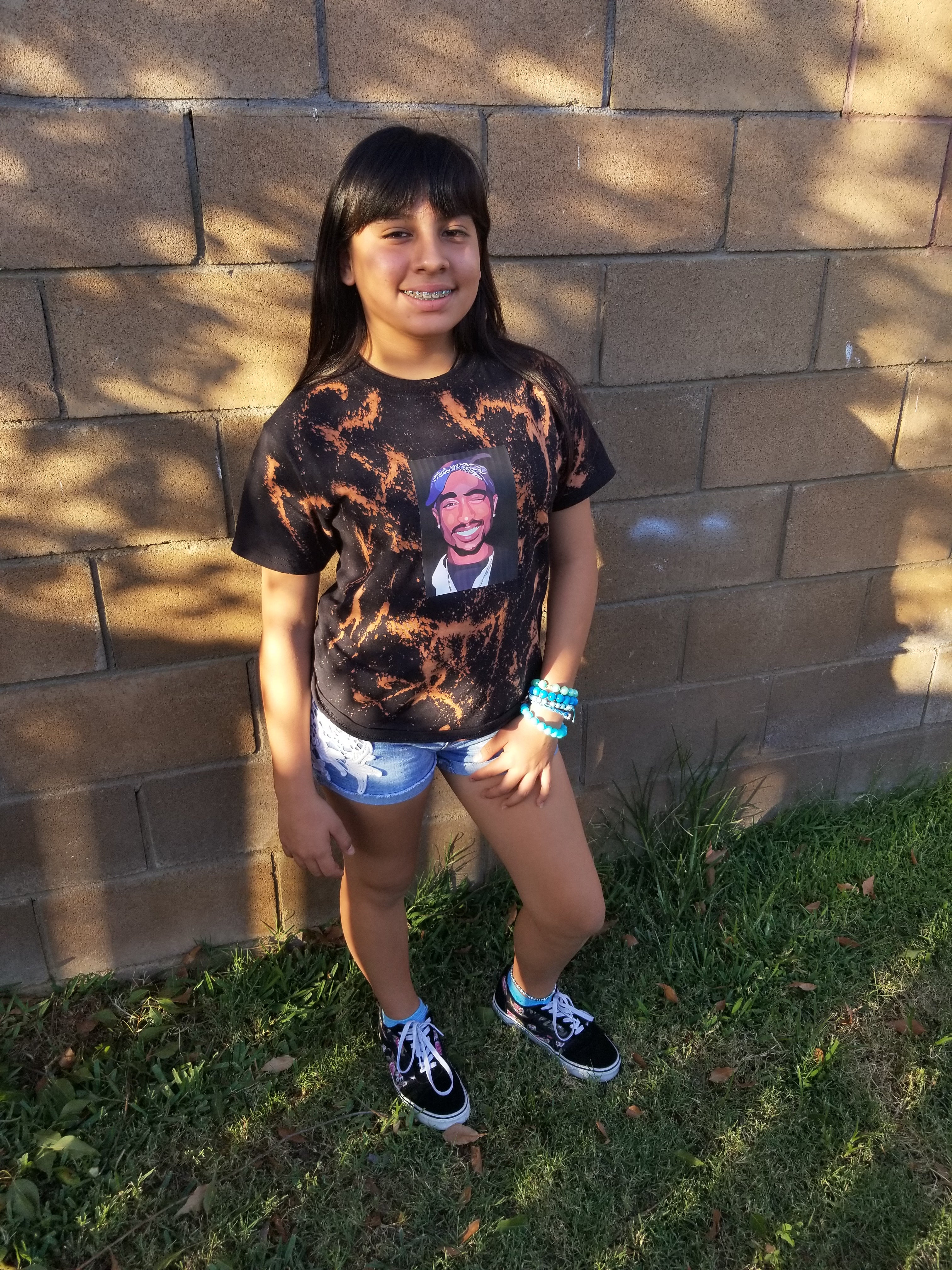 Cartoon Tupac Blue Bananda Boys Shirt girls Shirt