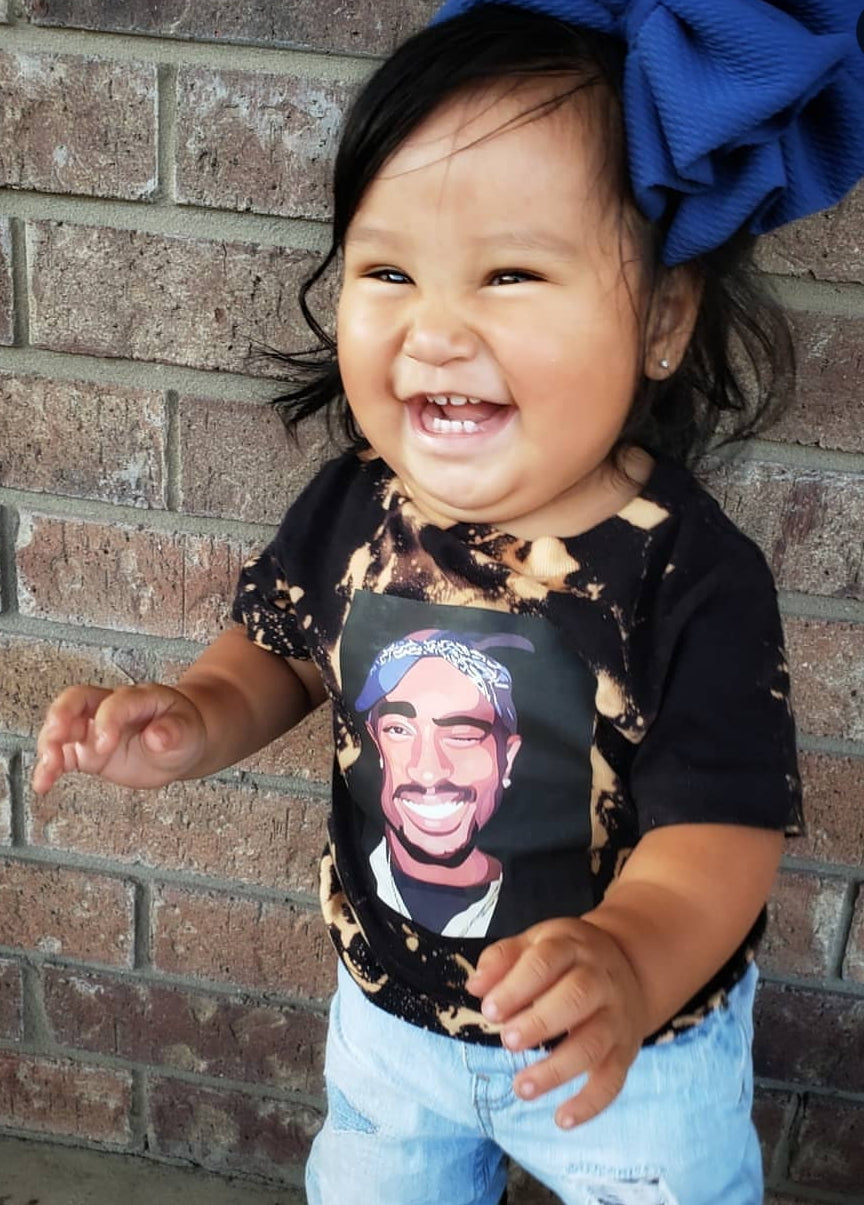 Cartoon Tupac Blue Bananda Boys Shirt girls Shirt