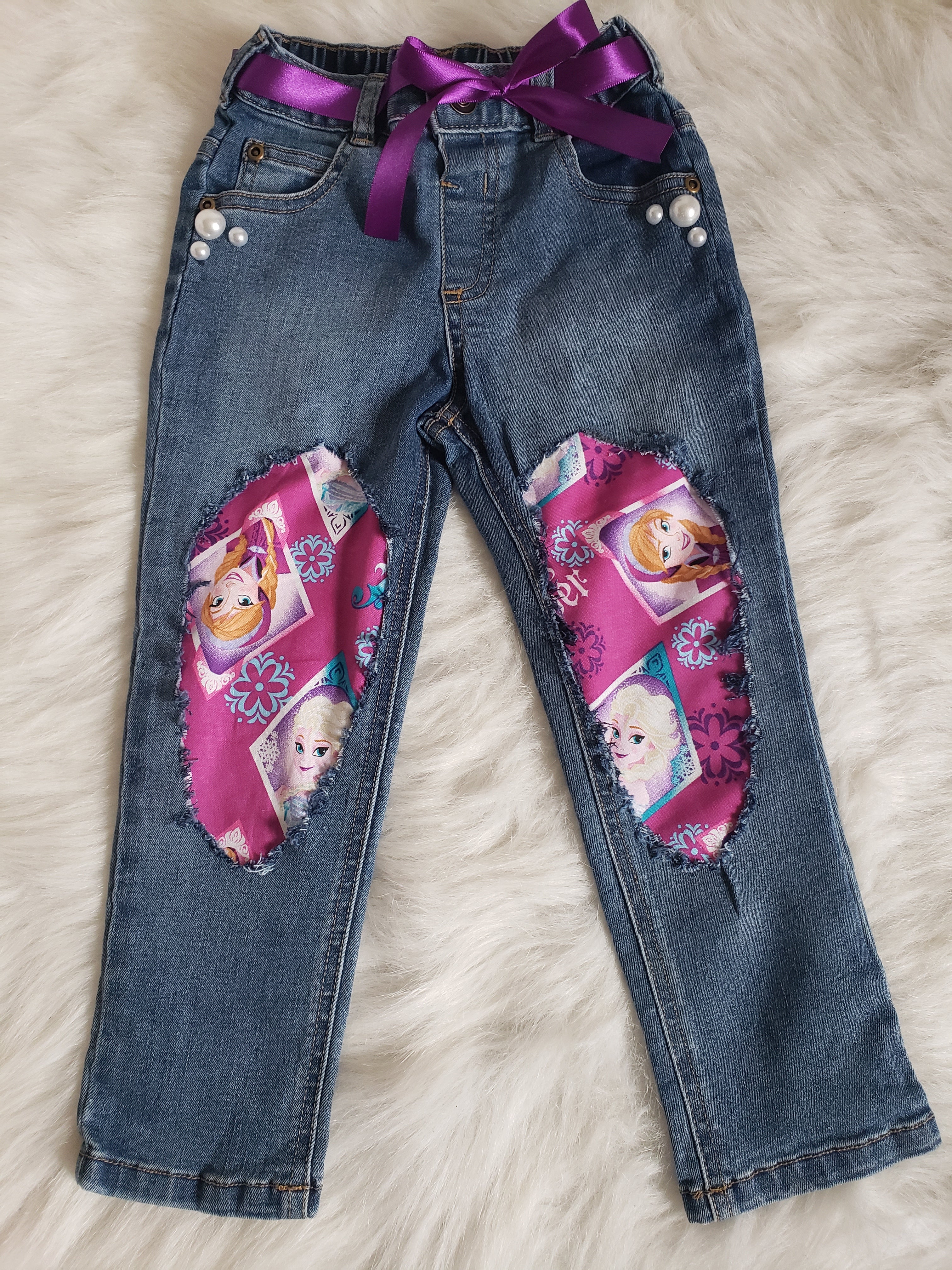 Frozen Girls Distressed Jeans Disney