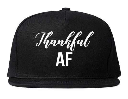 Thankful AF Black Snapback Hat Thanksgiving