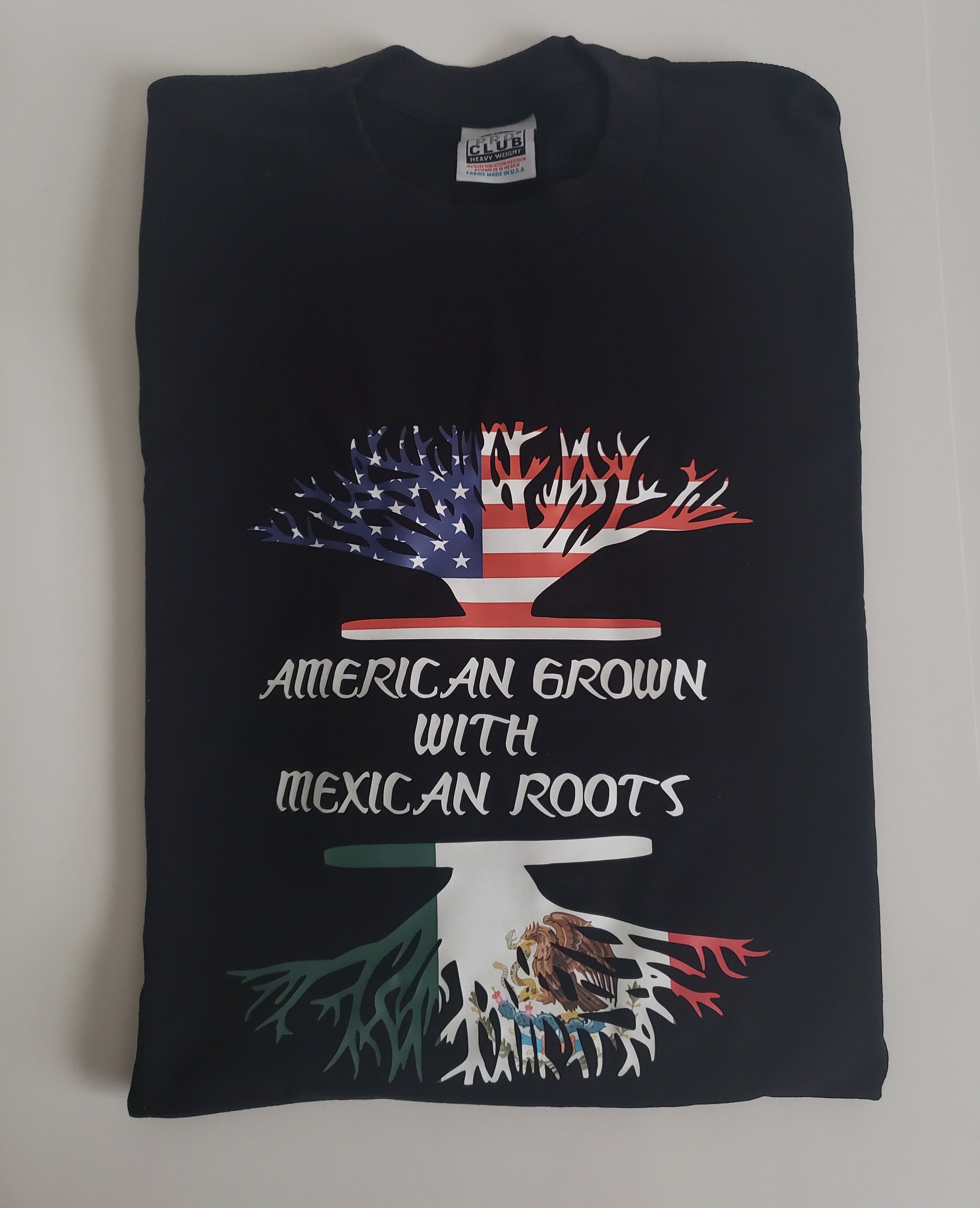 American Grown with Mexican Roots Adult Ladies Shirt Mens Shirt