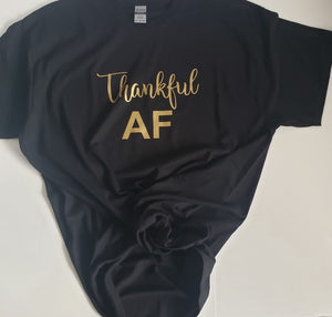 Thankful AF Thanksgiving Girls Shirt Boys Shirt