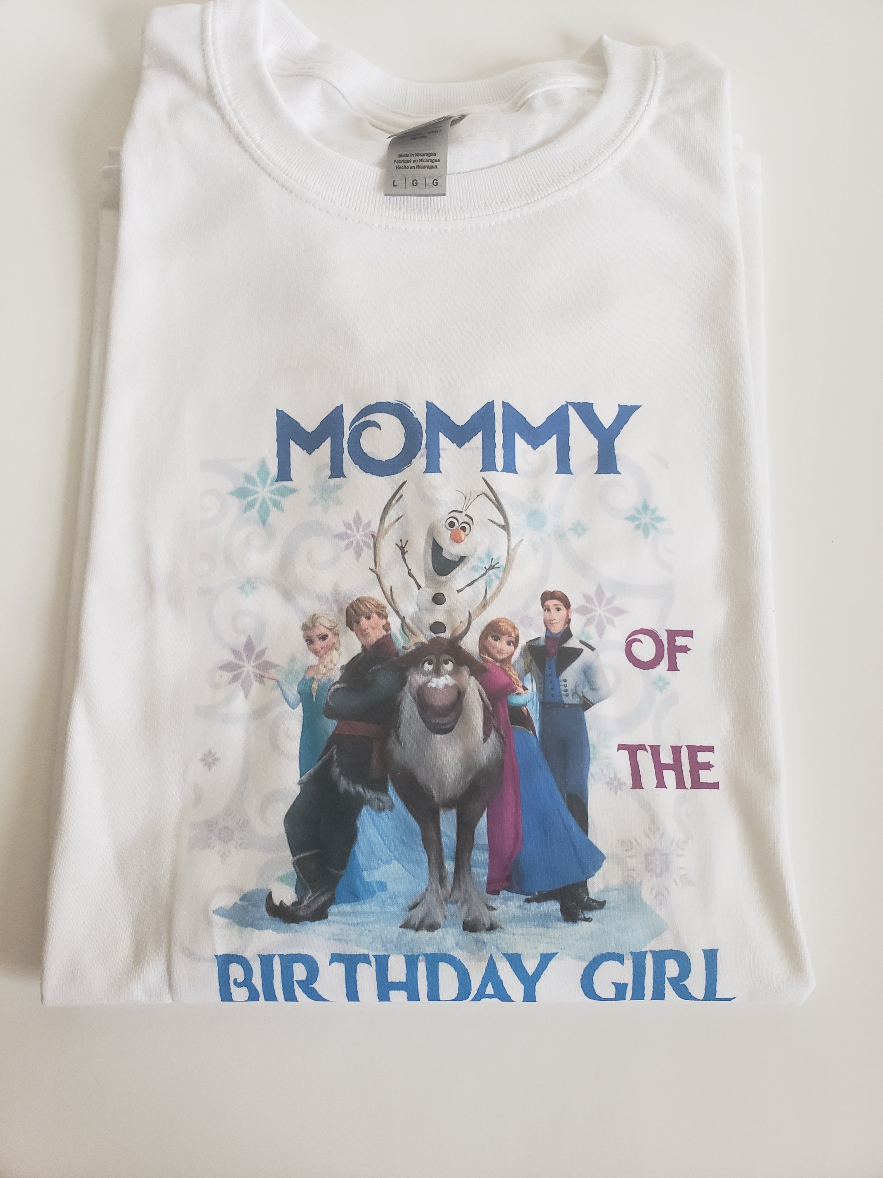 Mommy Daddy of Birthday Girl Frozen Ladies Shirt Mens Shirt