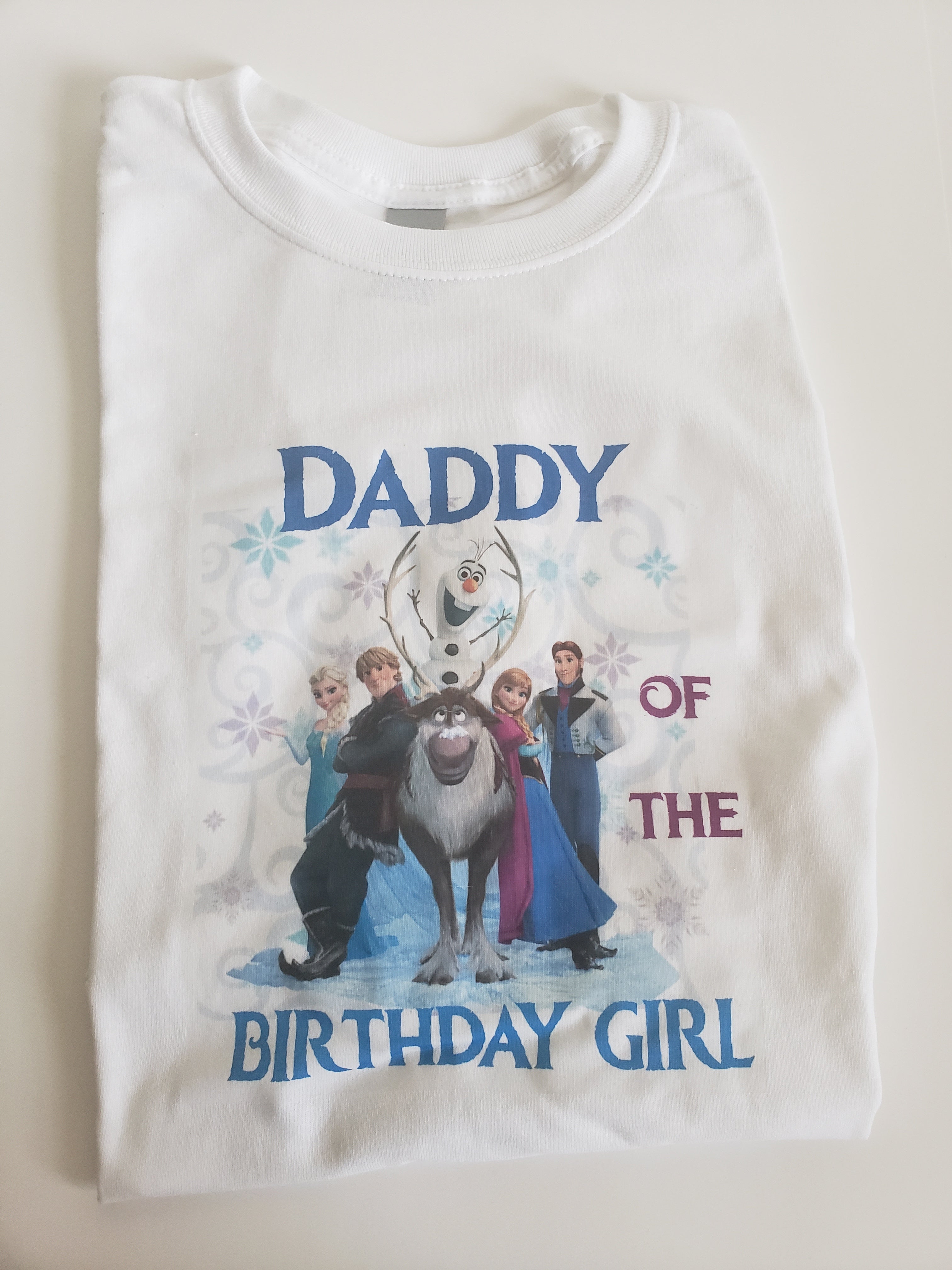 Mommy Daddy of Birthday Girl Frozen Ladies Shirt Mens Shirt