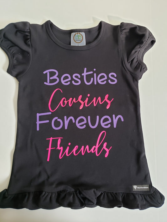 Bestie Cousins Forever Friends Girls Shirt