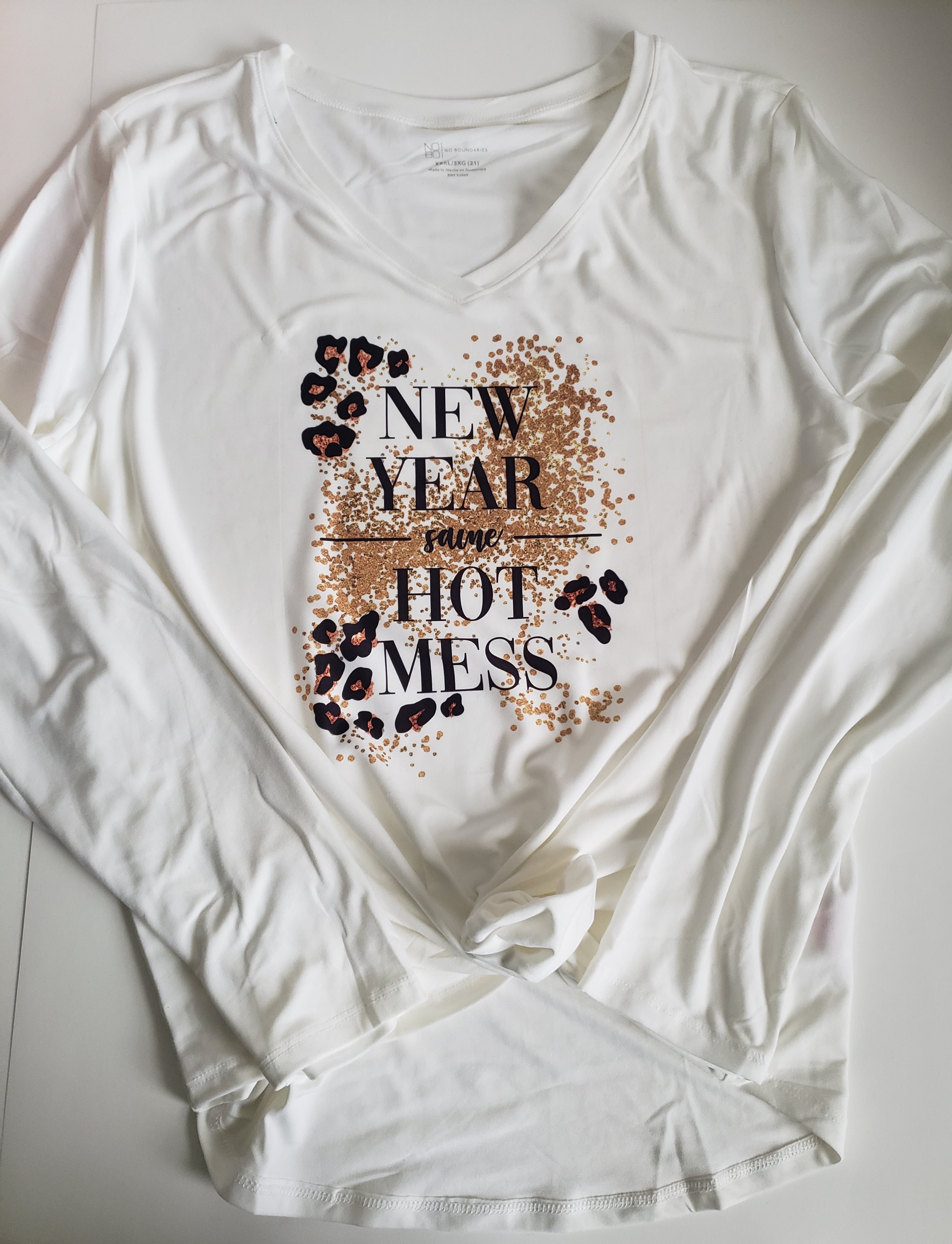 New Year Same Hot Mess Ladies Shirt Girls Shirt