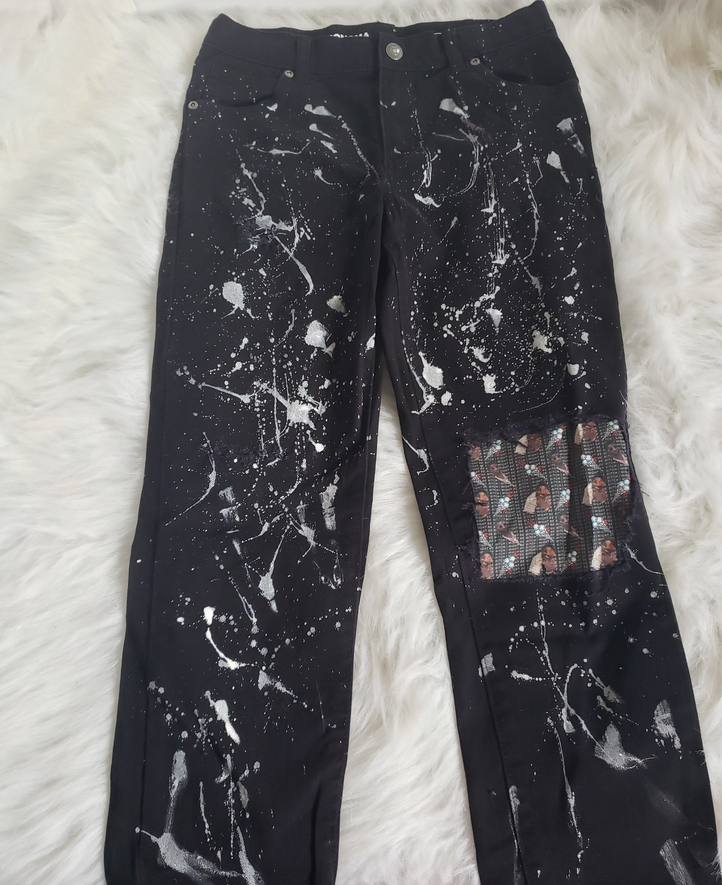 Gucci Mane Paint Splatter Boys Distressed Jeans