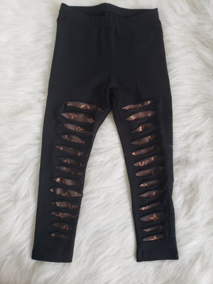 Girls LV Shredded Leggings Designer