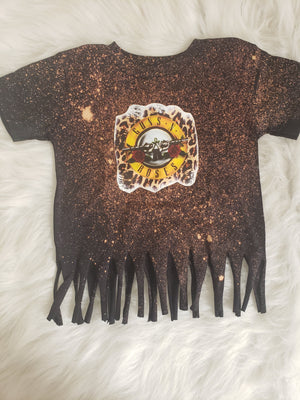 Rock n Roll Guns N Roses Fringe Acid Shirt Girls Shirt