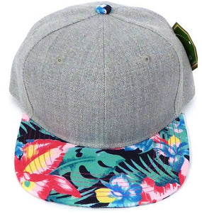 Navy Tone Hibiscus Summer Snapback