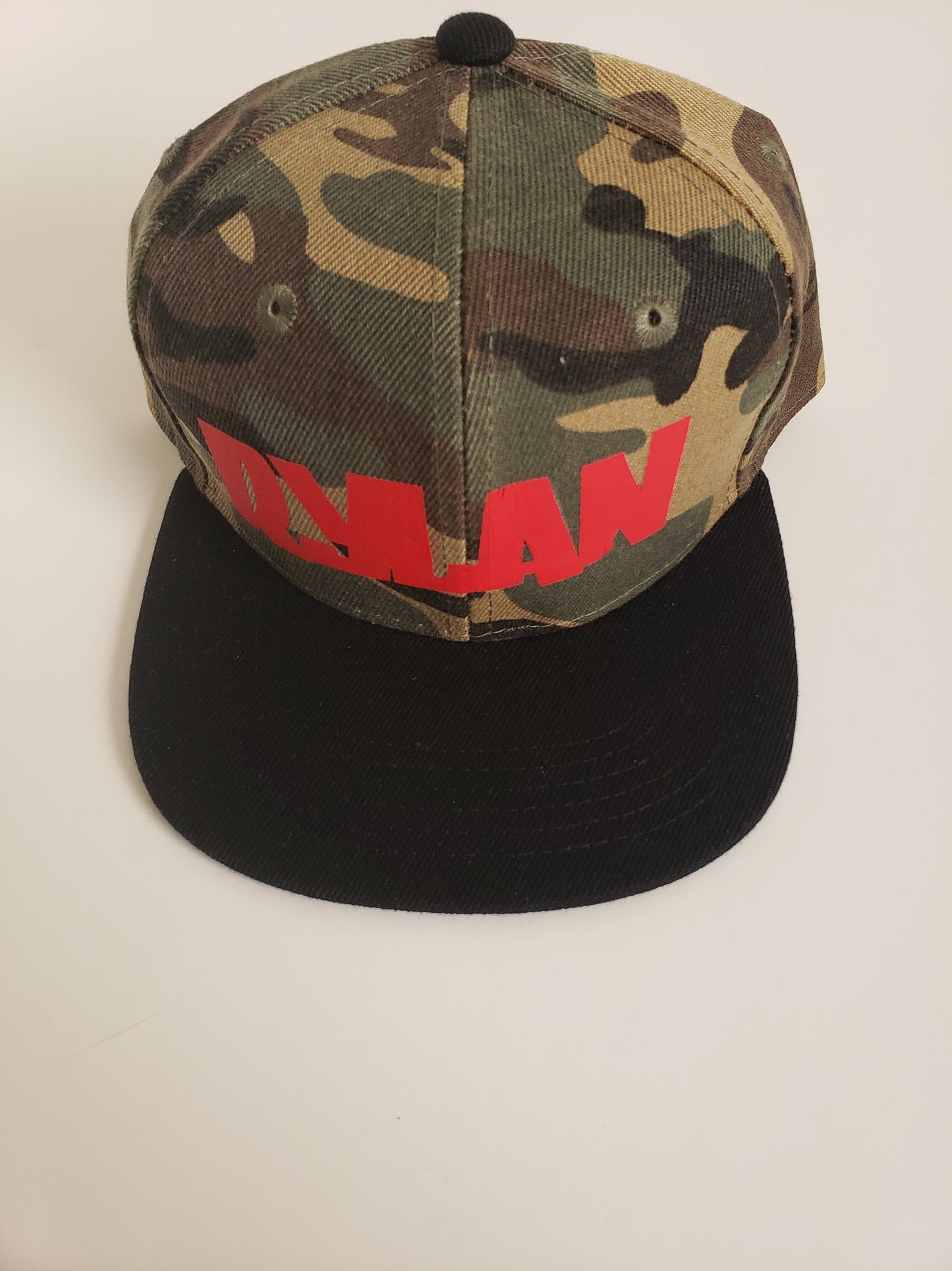 Camo & Black Snapback Hat