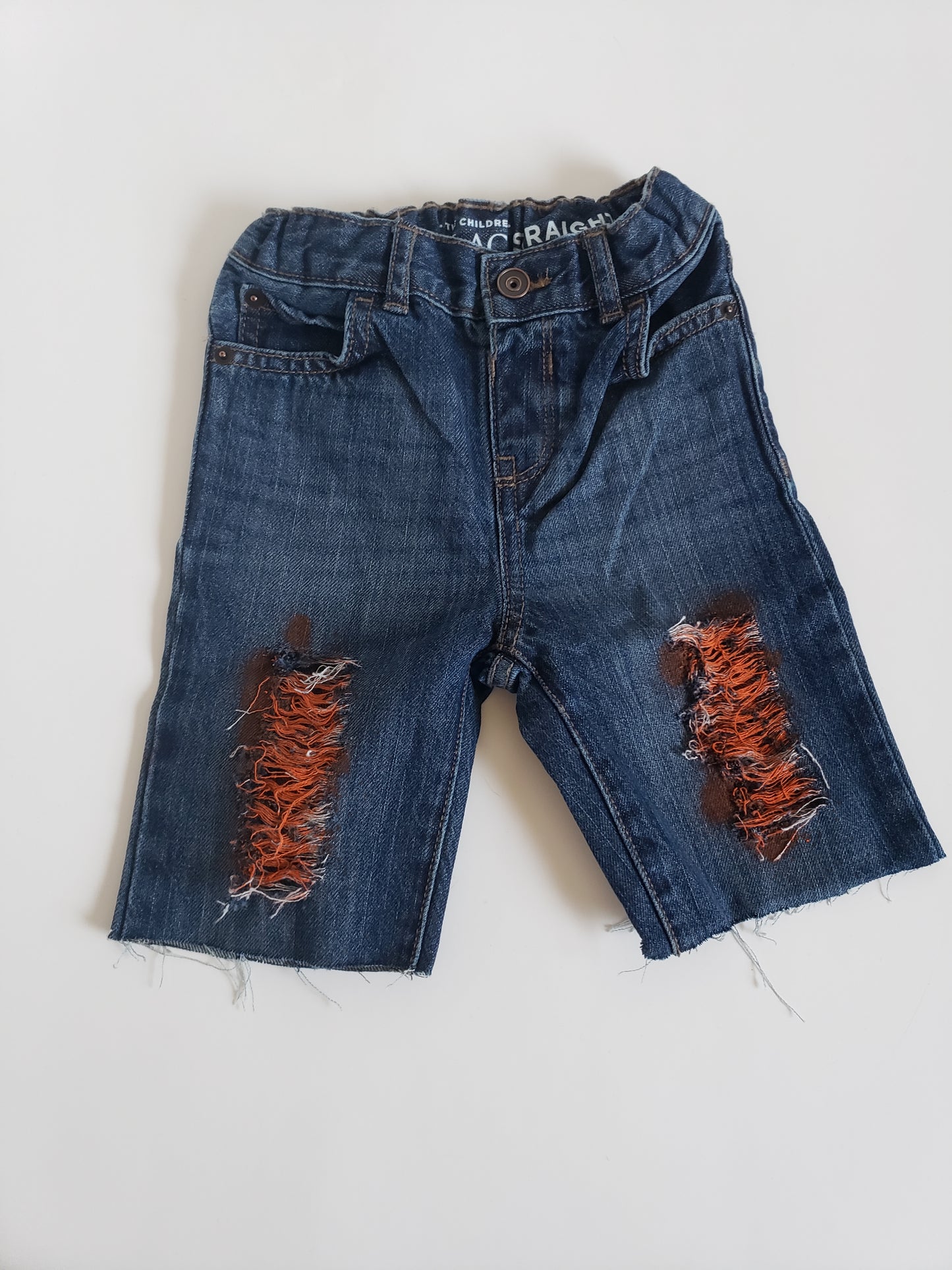 Orange Boys Distressed Jeans Shorts urban