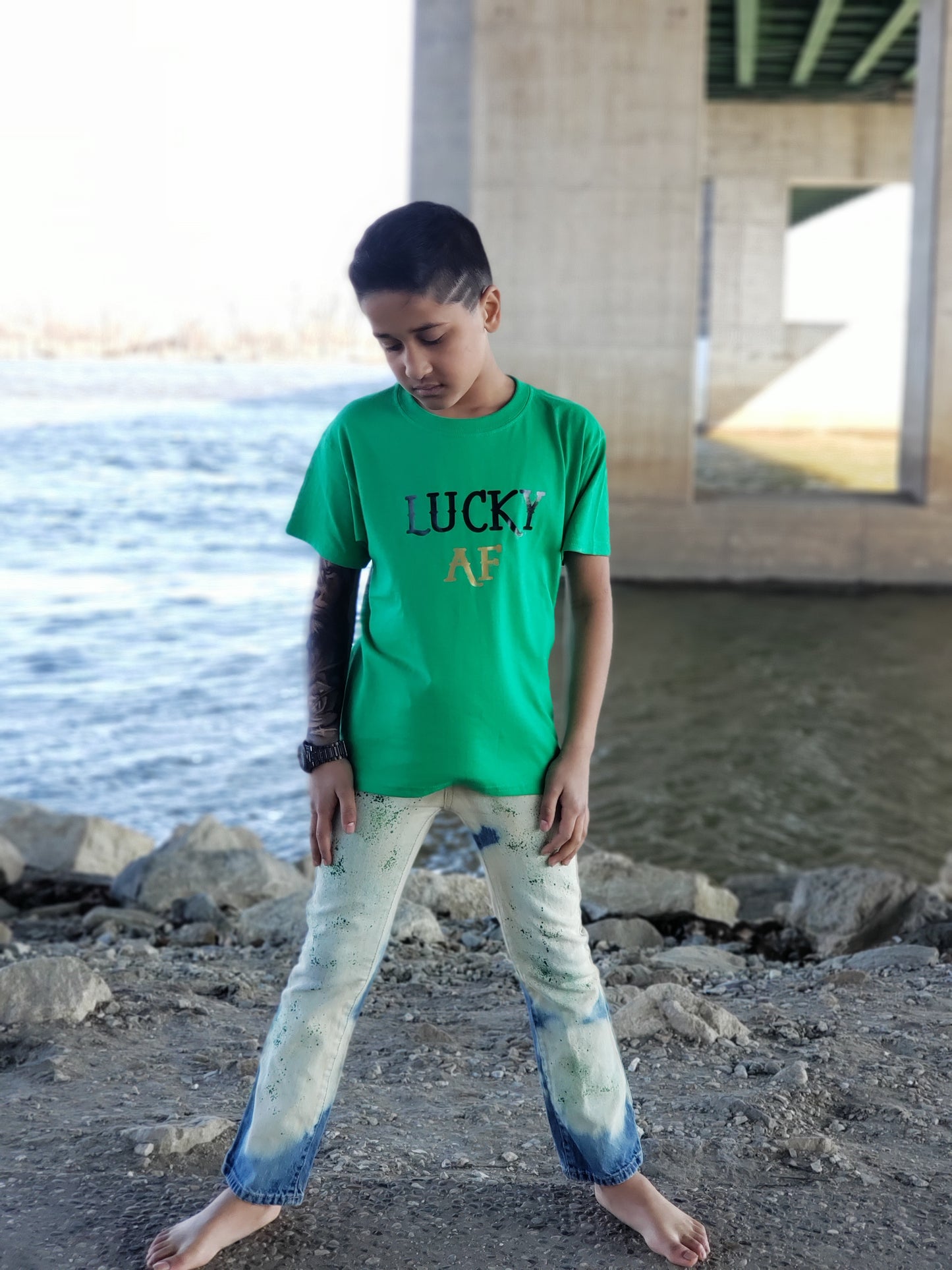 Lucky AF Boys Shirt Girls Shirt St. Patrick's