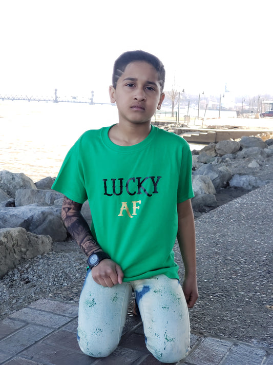 Lucky AF Boys Shirt Girls Shirt St. Patrick's