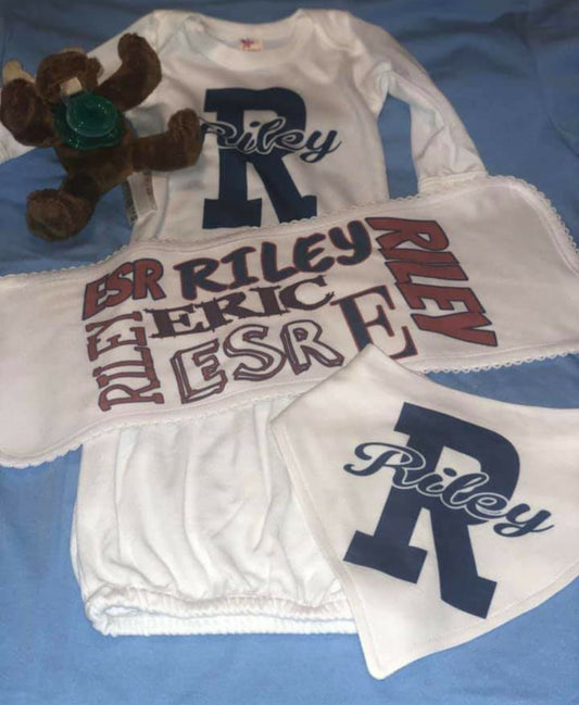Going Home Baby Newborn Gown Sets Personalized Name