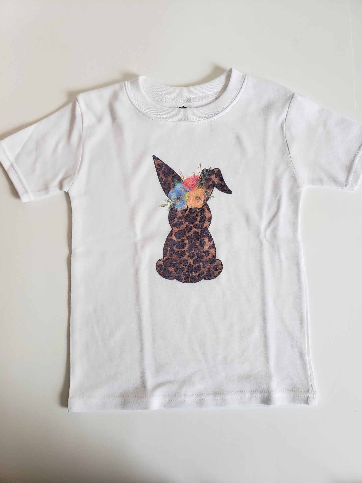 Easter Shirt Leopard Bunny Girls Shirts