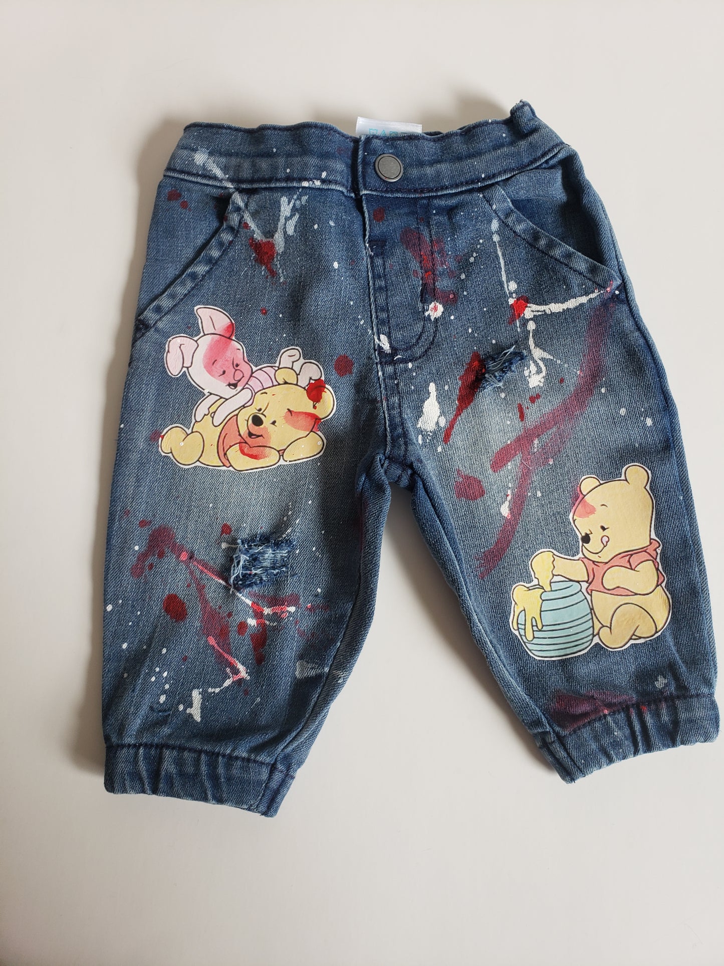 Winnie The Pooh Denim Outfit Sets Girls Boys