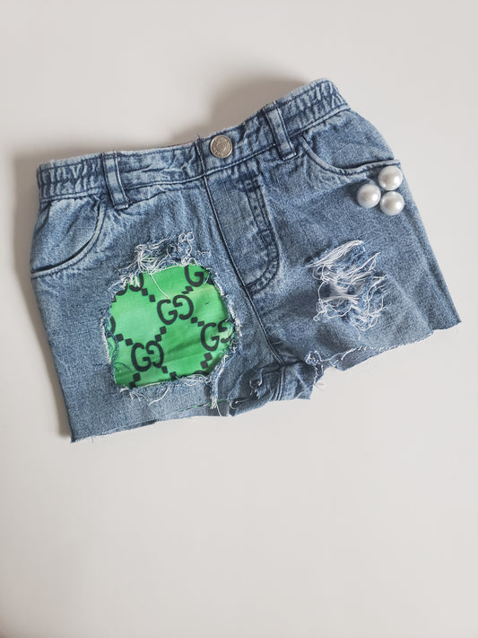 Gucci Girls Distressed Jeans Shorts Designer