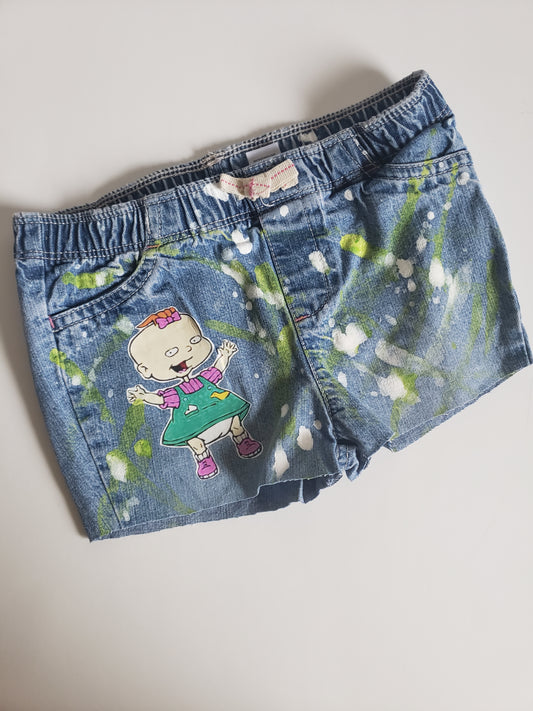 Rugrats Lillian Girls Distressed Jeans Shorts