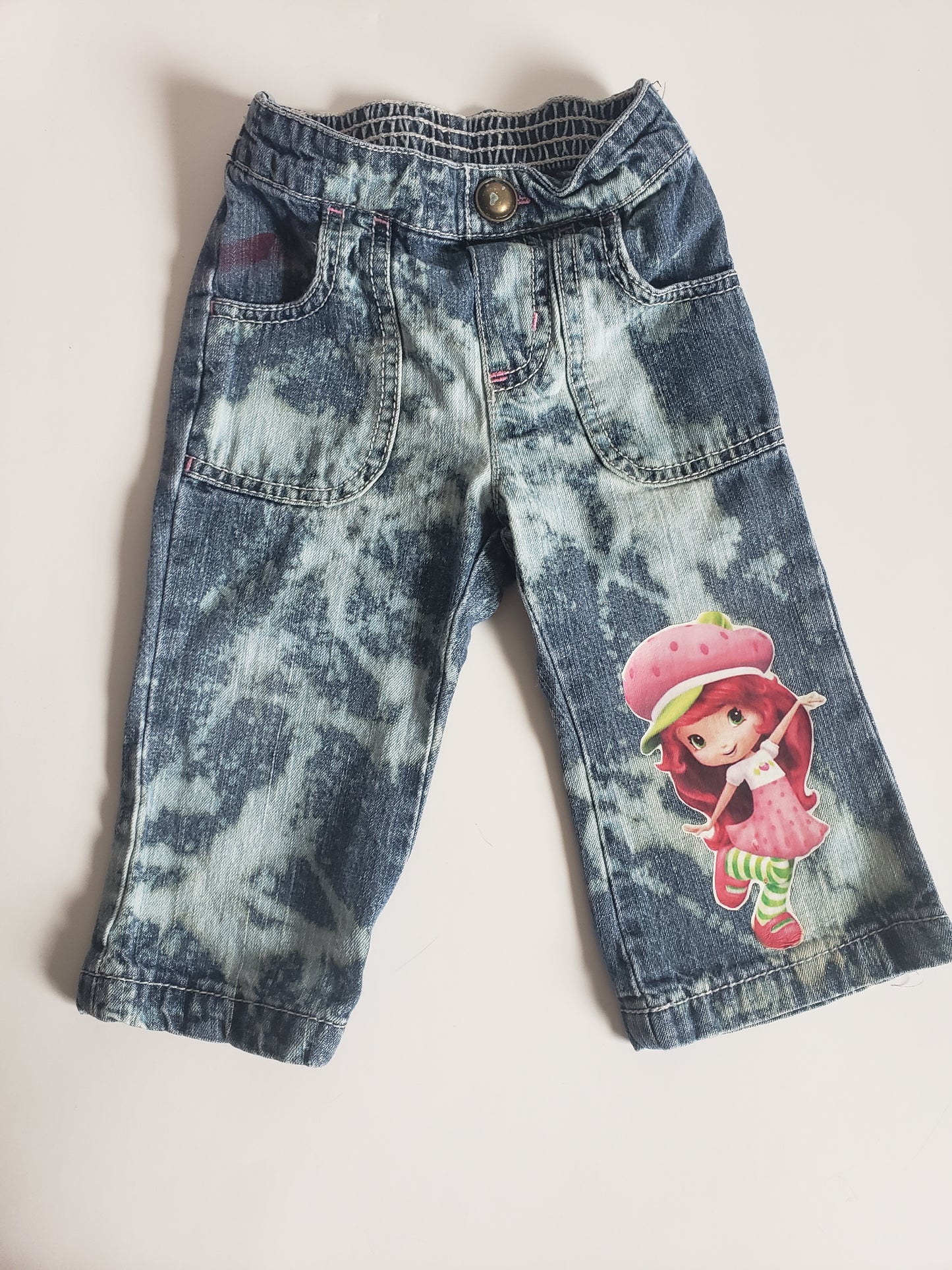 Strawberry Shortcake Girls Distressed Jeans