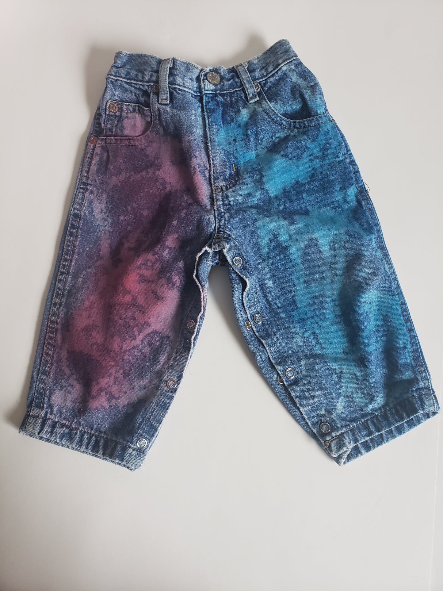 Red and Blue Acid Boys Distressed Jeans
